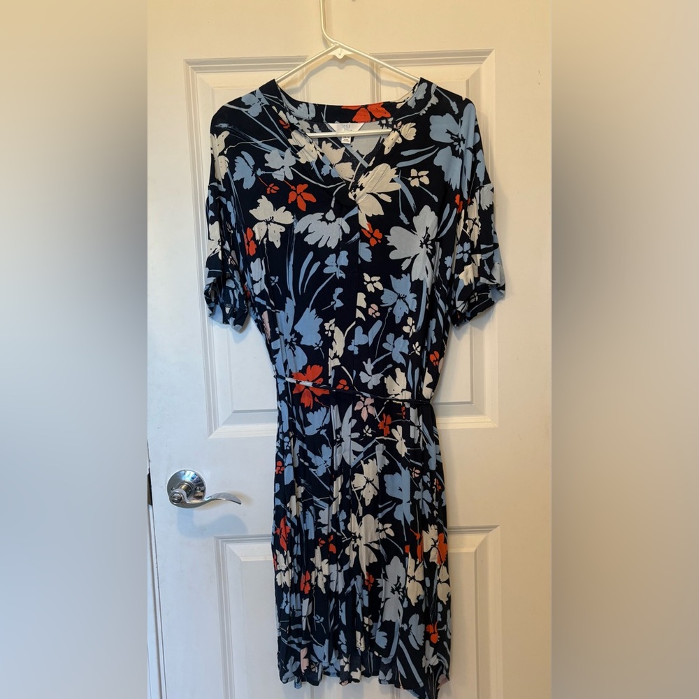 Blue floral dress